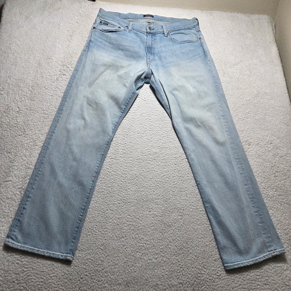 Polo Ralph Lauren Jeans Mens 36 Light Blue Straight Leg Casual Classic Denim